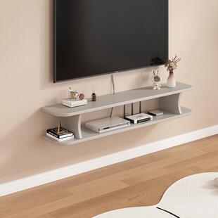 简易实木壁挂电视柜简约小户型客厅墙挂式收纳柜卧室机上盒置物架