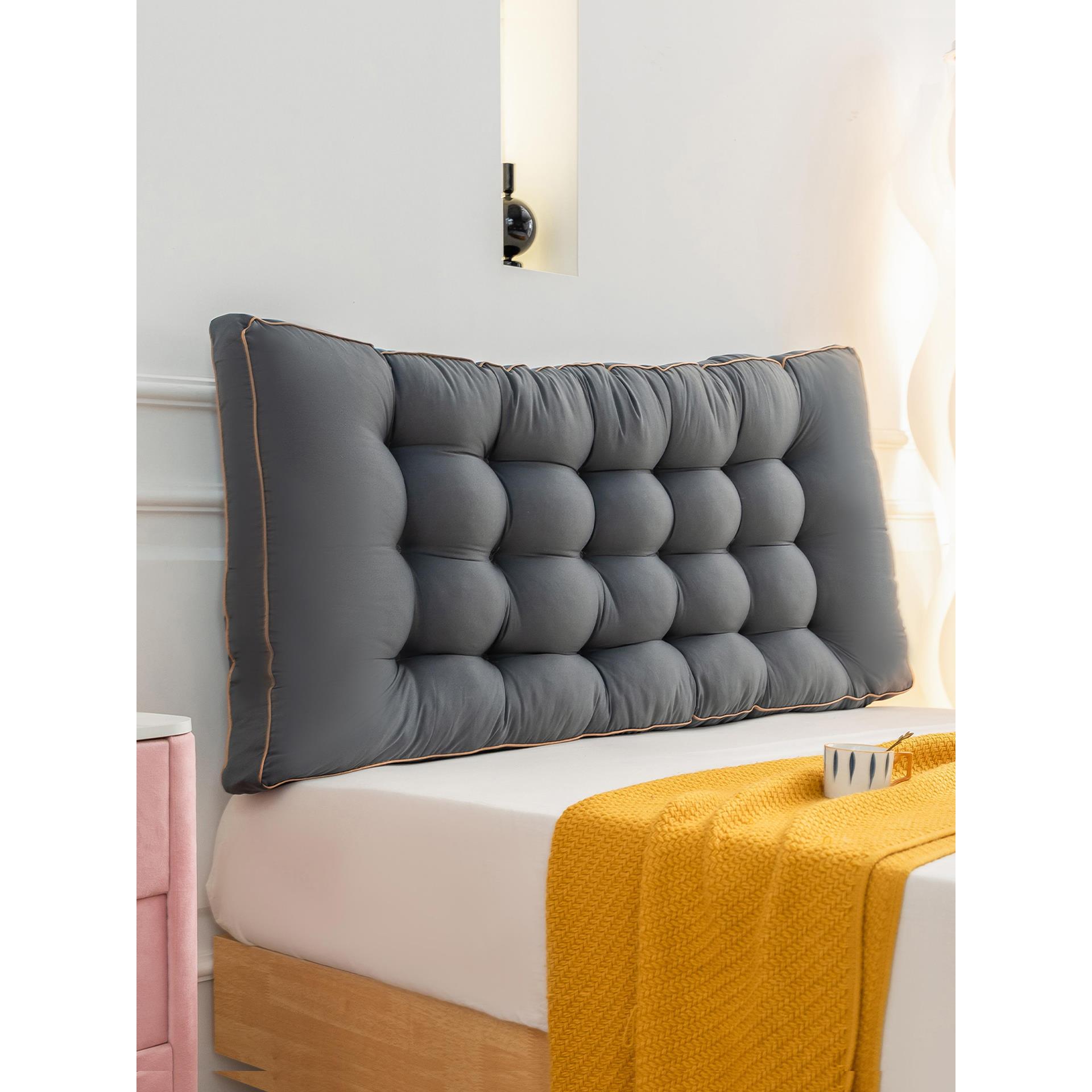 简约床头靠垫加高护腰靠背枕防撞榻榻米飘窗软垫客厅沙发半躺靠枕