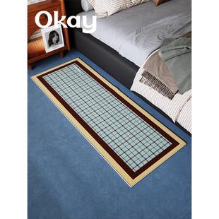 okay摩登格调床边毯地垫 ins治愈韩系卧室入户垫进门房间毛绒地毯