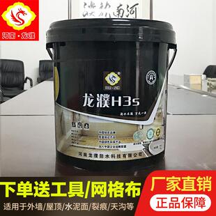 龙濮H3S新型防水涂料外墙卫生间房屋顶楼顶裂痕补漏材料5kg抖音快