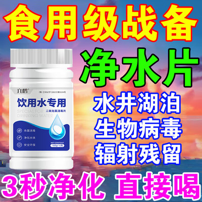 净水片食用级战备户外饮用水消毒片泡腾片农村井水杀菌漂白除异味