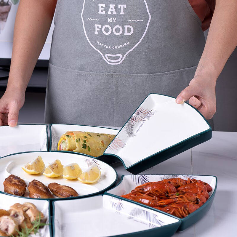 裕行北欧陶瓷餐具套组网红同款碗碟套装拼盘组合家庭9Y件套墨羽系,包装,商务礼品包装,淘宝优惠券,粉丝福利购,淘宝优惠卷