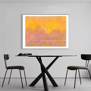 罗明限量版画客厅沙发背景墙装饰画高端风景艺术画鲸.夜