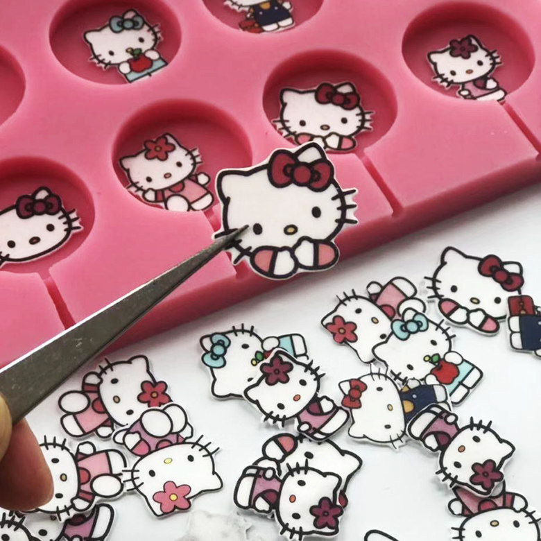 糯米纸威化纸波板糖星空棒棒糖水晶糖果夹J层装饰用纸卡通KT猫图