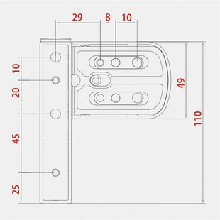 断桥铝合金平开门阳台玻璃门窗五金三维可调加重外装脱卸铰链合页