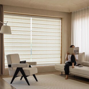 新款香格里拉梦幻蝴蝶帘罗马帘书房内H开窗遮光升降透景帘百叶窗