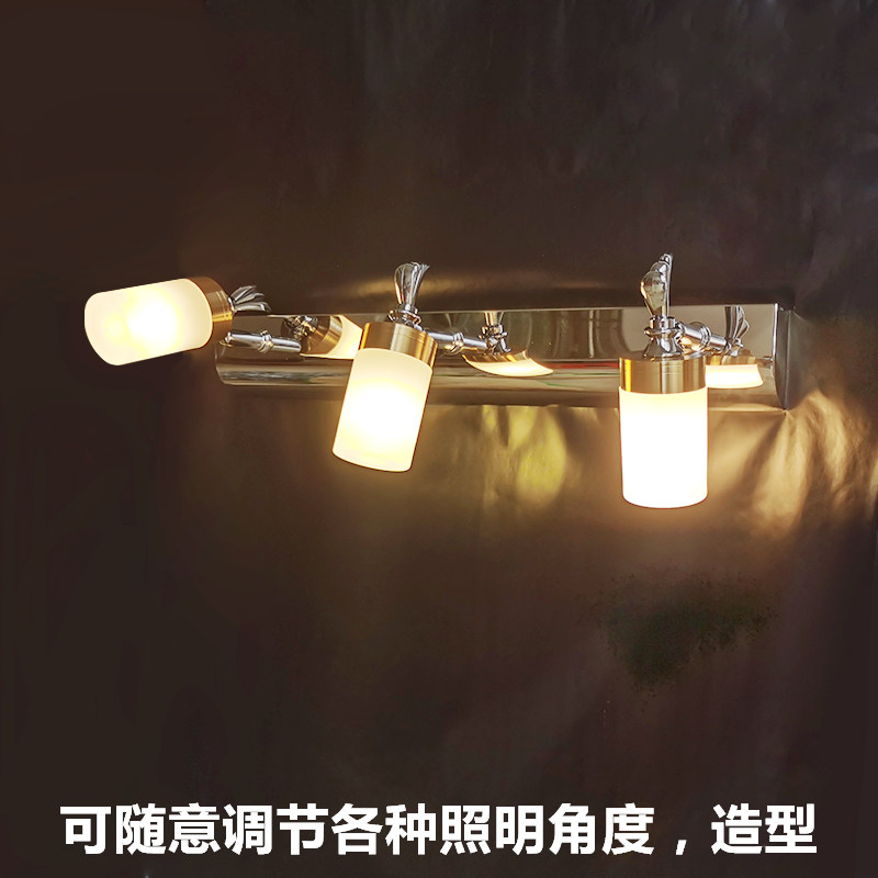 led镜前灯卫生间浴室防水镜子补光灯免打孔洗手间可换光源G9插泡