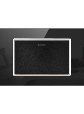 黑色118型钢化玻璃一开单双控五孔多孔USB家用墙壁开关插座空调