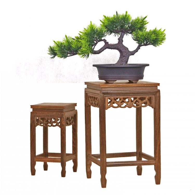 实木花架中式客厅鸡翅木室t内小花架鱼缸架花几盆景架办公桌置物