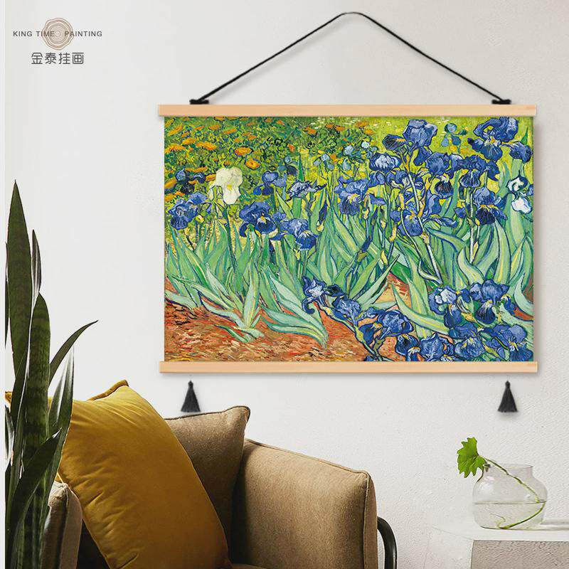 梵高艺术油画布艺挂画电表箱遮挡画墙面装饰挂布背景布墙布免打孔