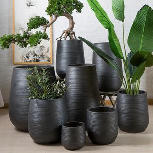大号种植兰花酒店庭院装 加厚花盆景德镇阳台家用陶瓷创意个性 饰品