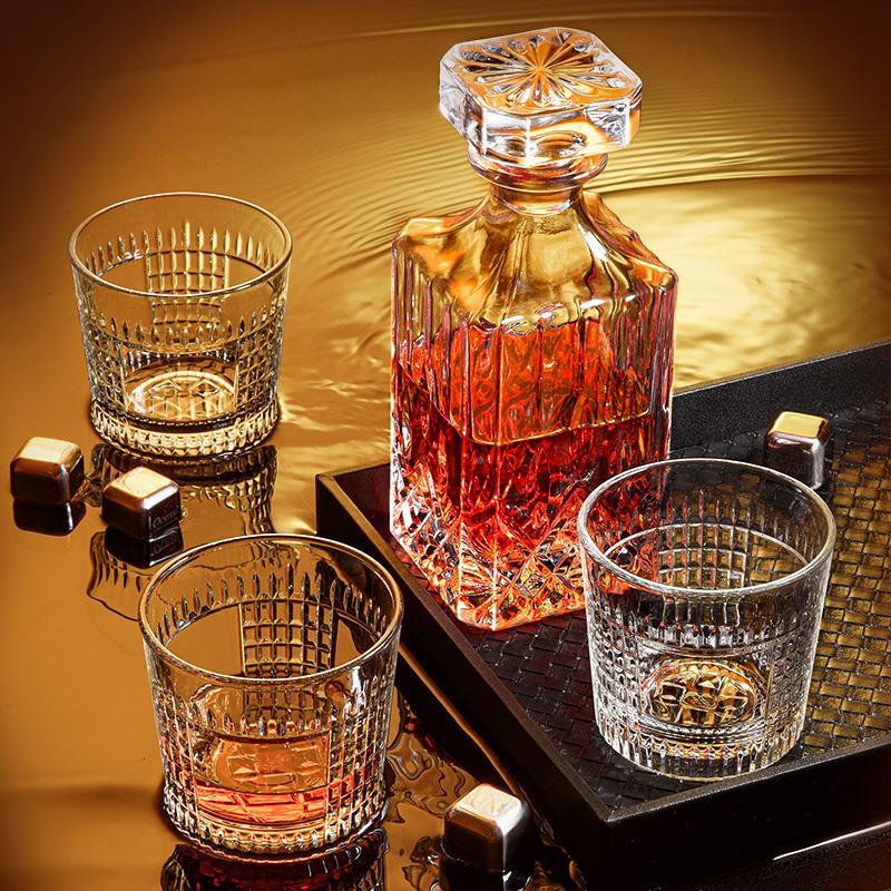 Ocean口威士忌杯洋用酒杯四 方烈酒杯无铅进水晶P04261-2玻璃杯家