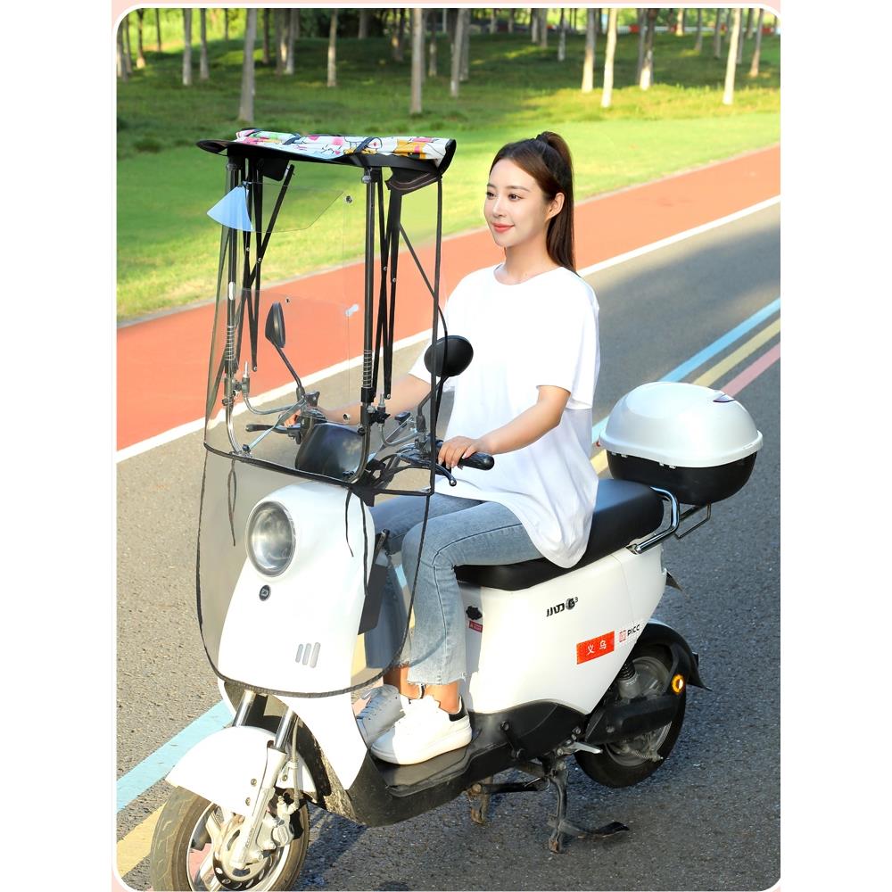 电动拆车棚雨棚2024新挡雨器可卸电瓶款车买梦人神雨篷可收缩遮雨