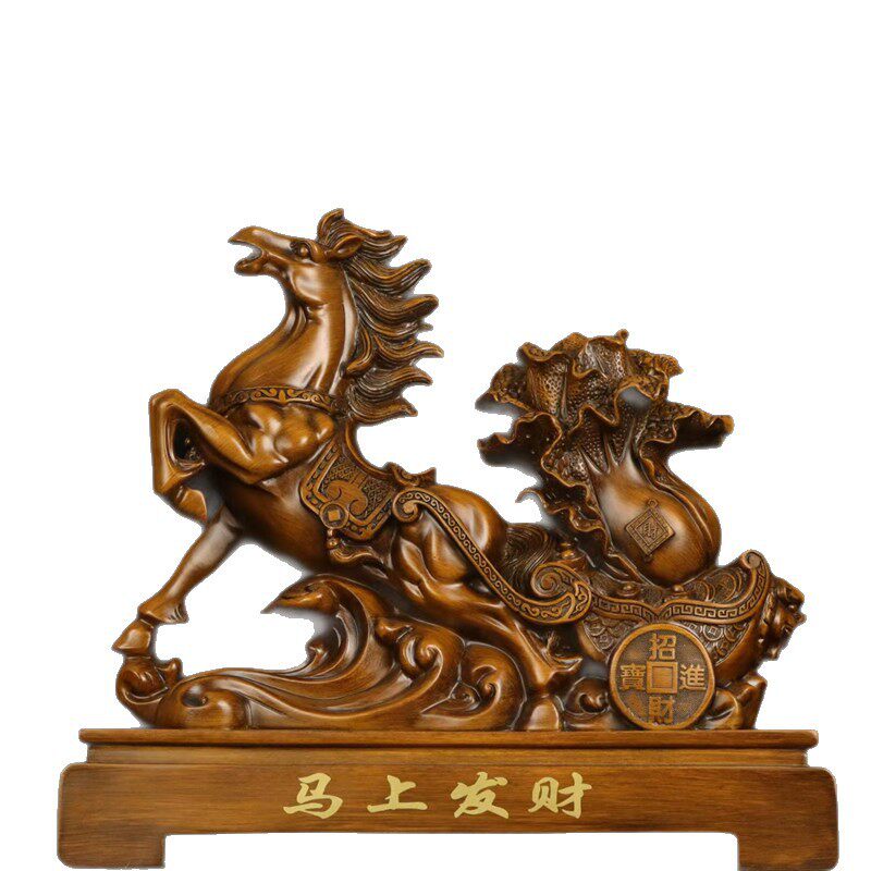 马上发财马拉白菜树脂工艺品吧台