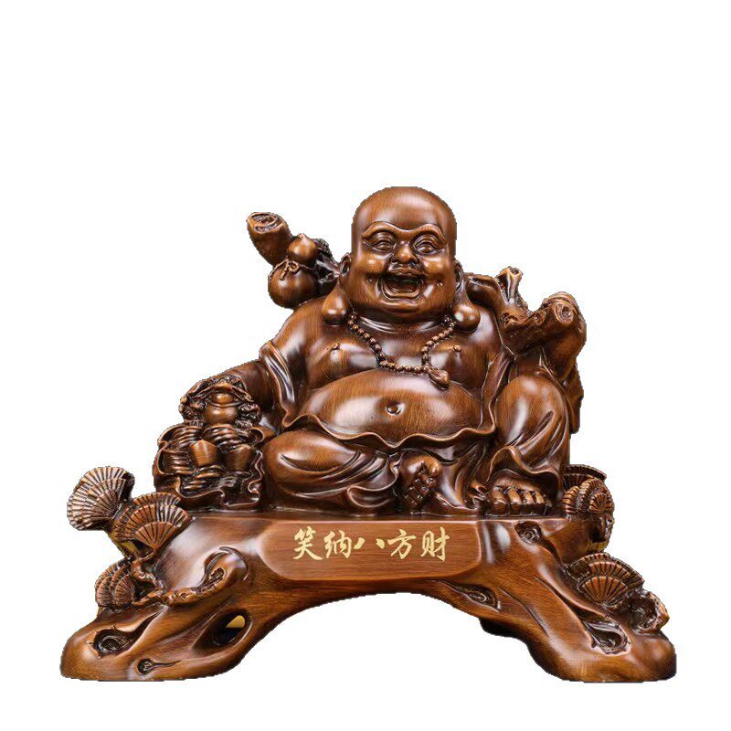 笑纳八方财弥勒佛树脂工艺品吧台