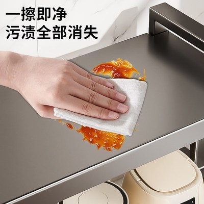 厨房微波炉置物架台面多功能电饭煲支架家K用电器烤箱一体收纳架