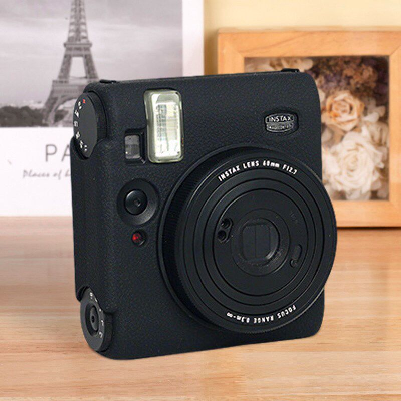富士拍立得mini99硅胶保护套相机包皮质相机收纳保护相机壳