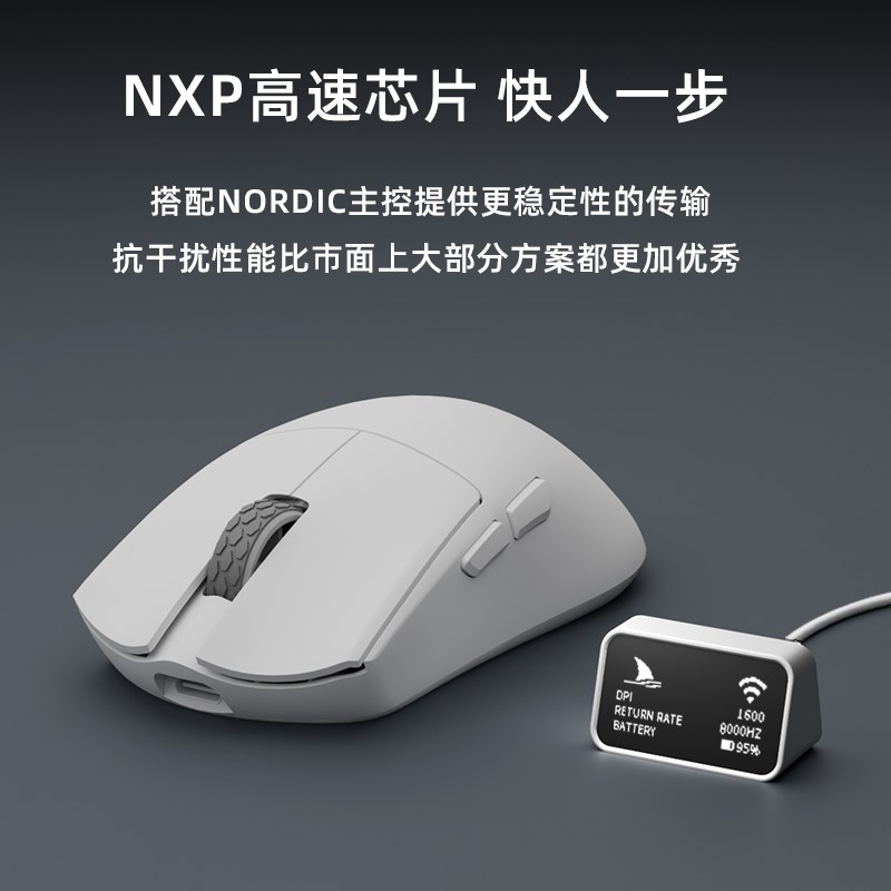 达摩鲨8K鼠标接收器适用于诺迪克主控鼠G标 小电视2.4G 8K接收器