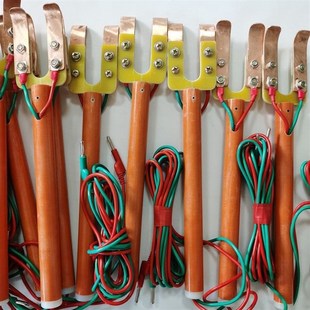 ZF010529带线电极分流叉绝缘电极棒线总长2M电阻表通用电极