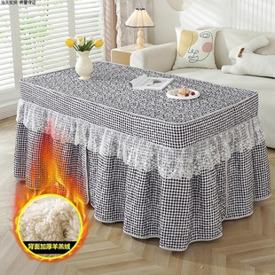 烤火桌布正方形桌子罩套电烤炉罩电炉罩烤火被取暖加厚冬季烤火罩