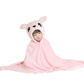 宝宝浴巾带帽斗篷秋冬厚款 吸水速干儿童专用大童女童恐龙浴袍洗澡