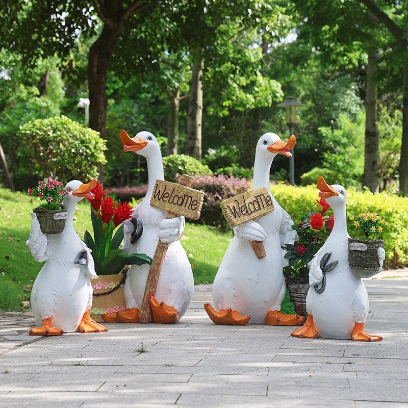 卡通鸭子花缸摆件动物花盆雕塑园林景观小品花园别墅庭院公园装饰,家居饰品,户外/庭院摆件,淘宝优惠券,粉丝福利购,淘宝优惠卷
