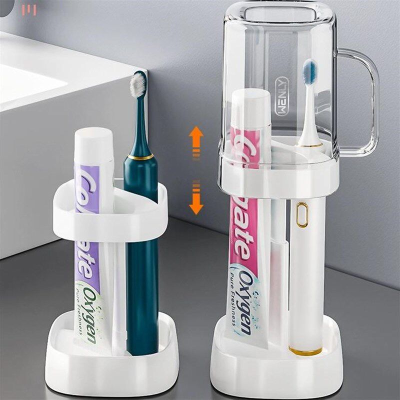 学生宿舍漱口杯套装住校洗漱用品牙膏收纳盒电动牙刷置物架牙缸盒