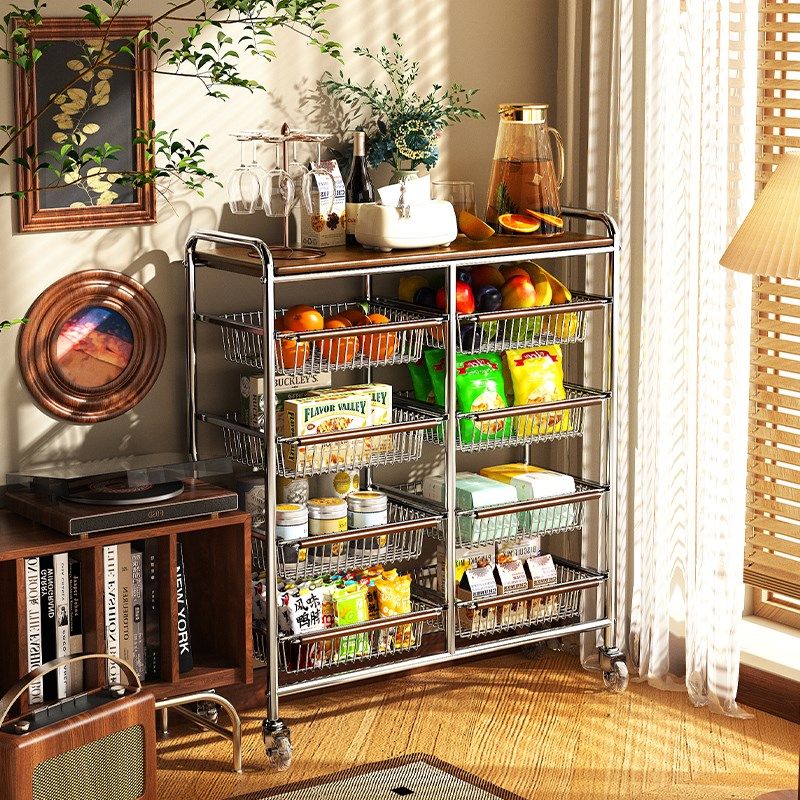 中古边几小推车客厅边柜墙架子置物架移动零食收纳架厨房储物架,住宅家具,搁板/置物架/家用陈列架,淘宝优惠券,粉丝福利购,淘宝优惠卷