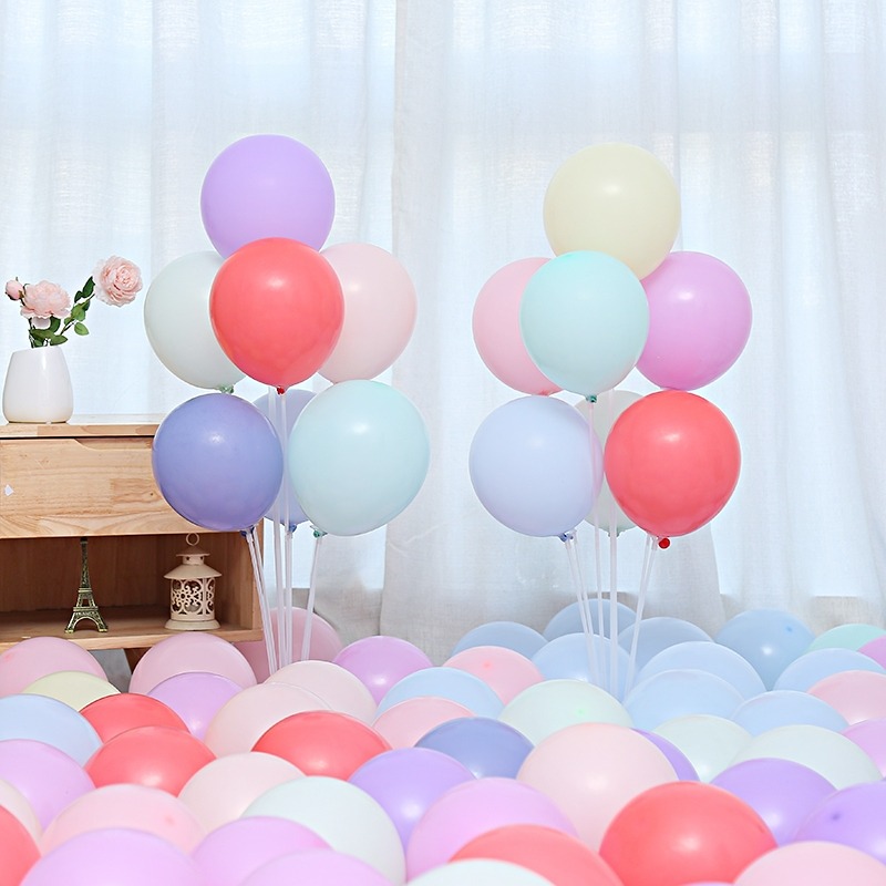 2022ins马卡龙加厚气球幼儿园学校舞台背景学院节日布置装饰汽球