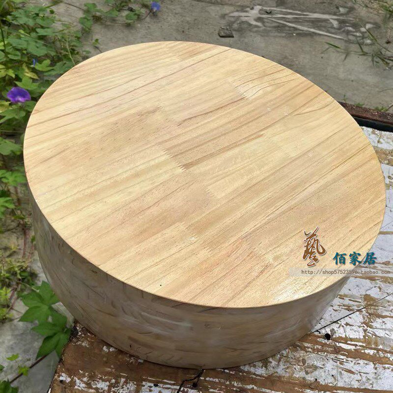 圆形空调底座白色加高实木垫高架加厚木质简约托架客厅柜机座