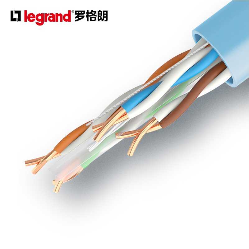 罗格朗网线家用六6类千兆高速y非屏蔽/屏蔽双绞线电脑网络线305米