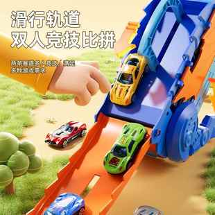 儿童霸王龙恐龙轨道车玩具变形大卡车轨道合金汽车6男孩3岁小车