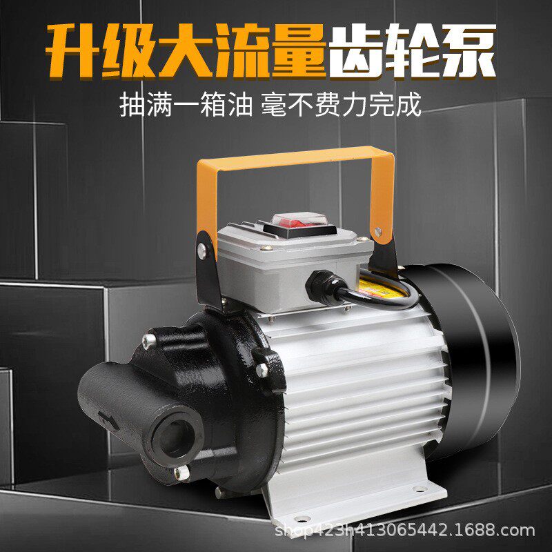 电动抽油泵12V24V220V自吸液压油齿轮柴机油泵多功能加油机自吸式
