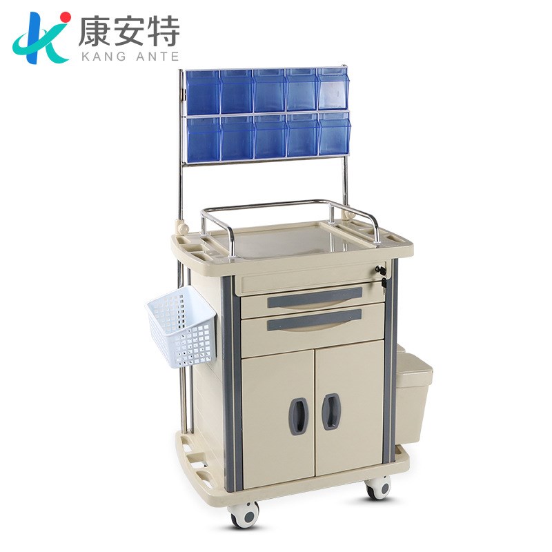 医院用ABS麻醉车 门诊护理输液抢救车 五层多功能换药车厂家直销