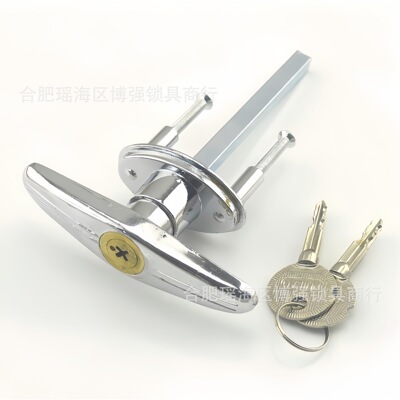 翻板车库门锁应急锁拉绳锁十字钥匙抽芯锁停电应急门锁卷帘门锁体