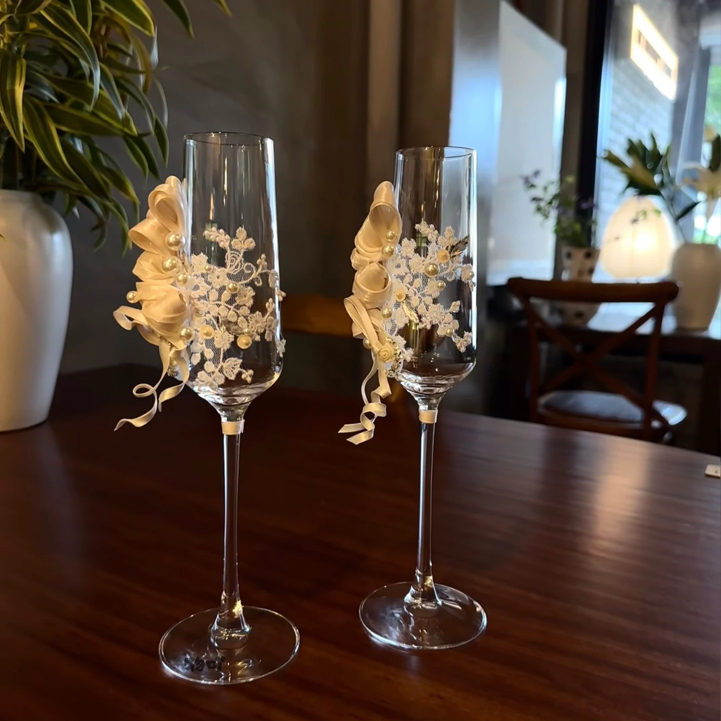 手工敬酒杯一对DIY材料包结婚礼物蝴蝶婚庆装饰礼盒新娘礼物闺蜜