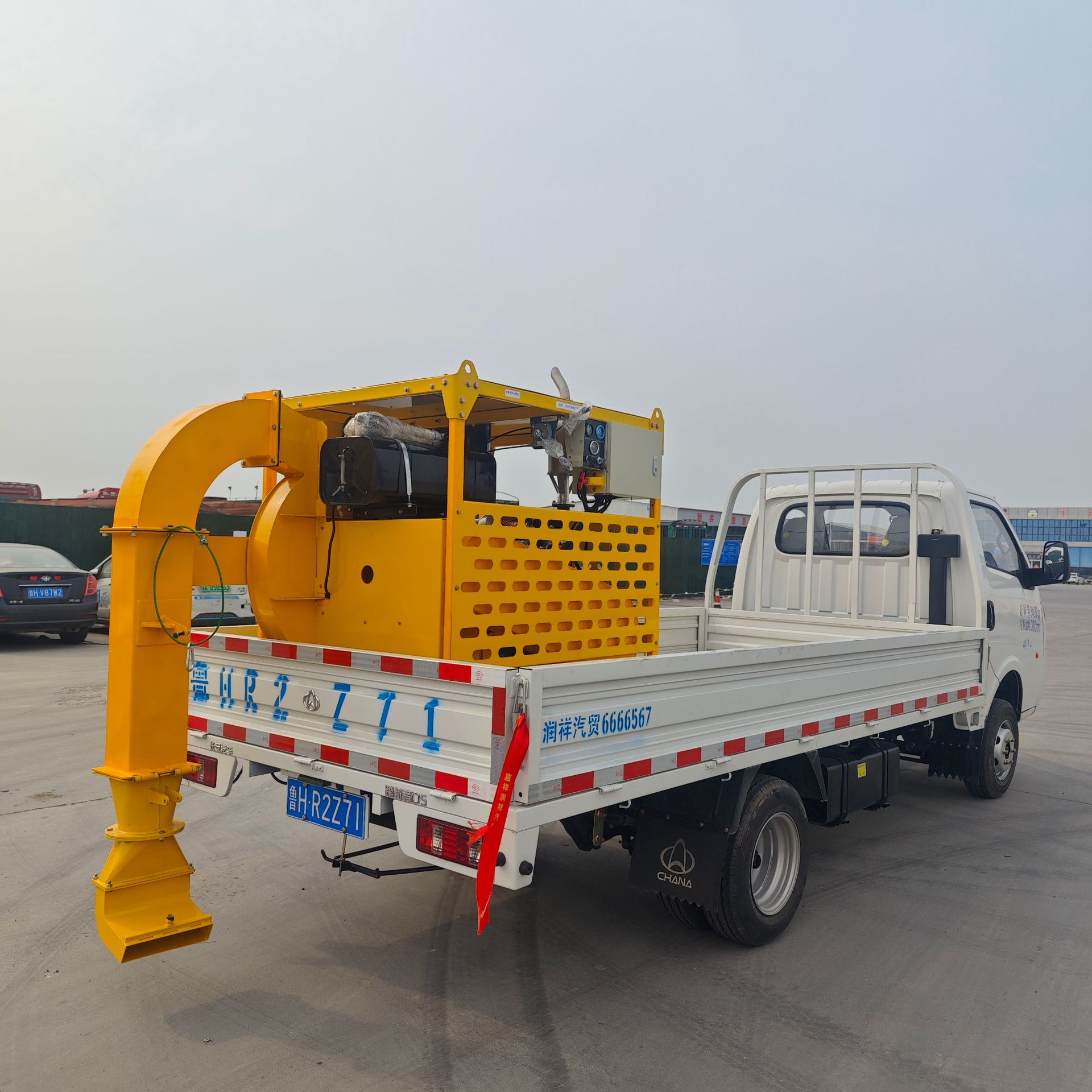 快速大风量道路养护降尘水箱 边角清扫车载式马路吹风机 低油耗除