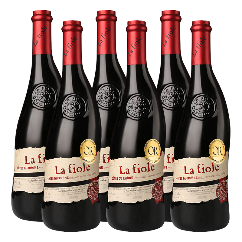 歪脖子红酒法国原瓶进口芙华隆河产区AOC/AOP干红葡萄酒6瓶装整箱