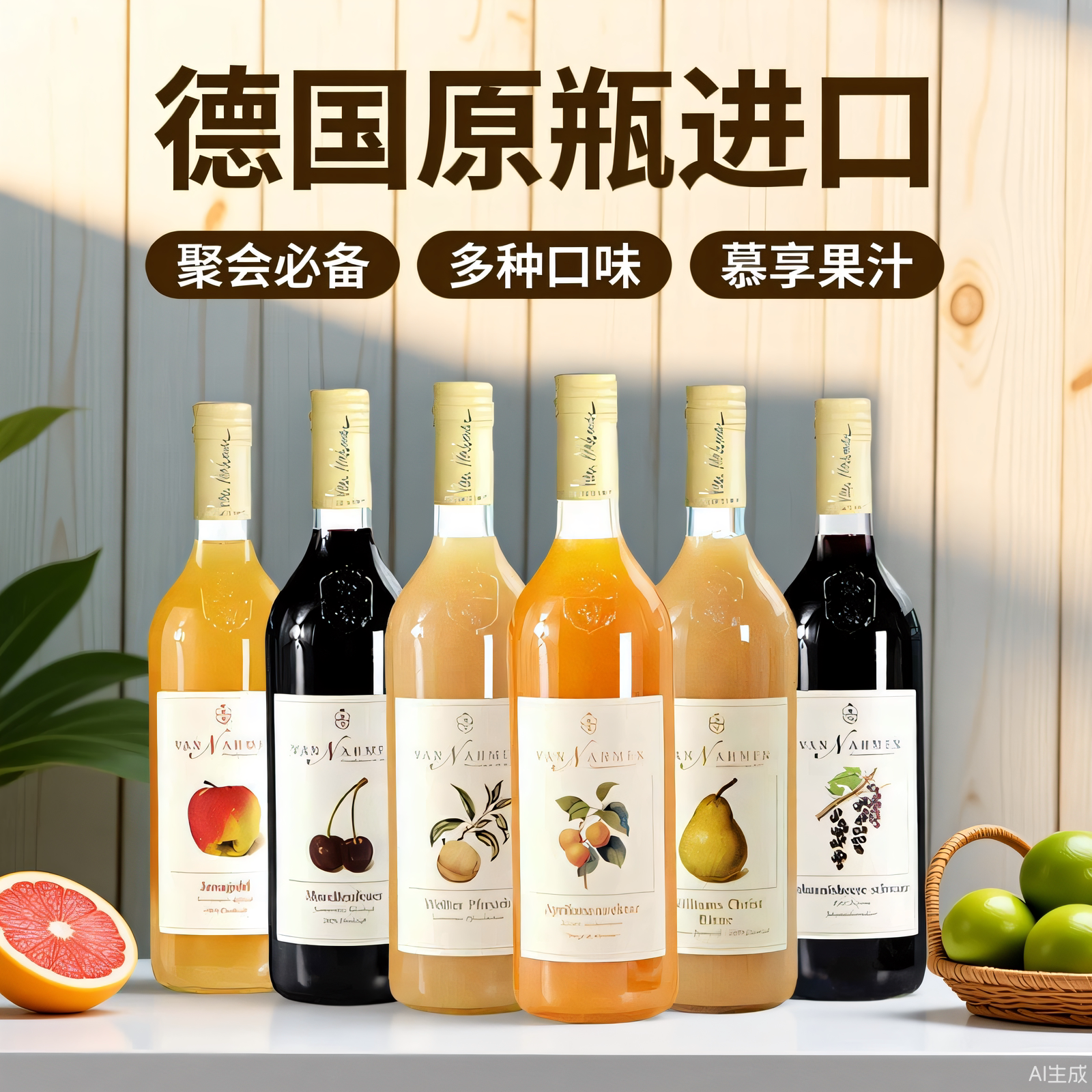 慕享750ml*6瓶NFC非浓缩还原果汁