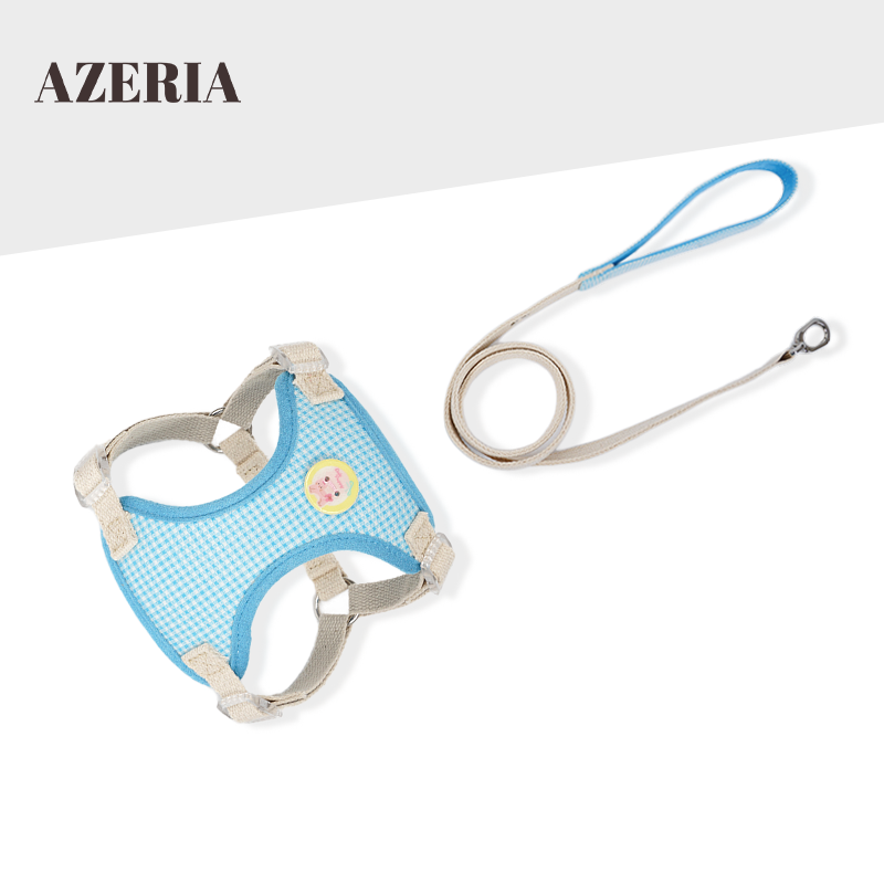 AZERIA狗狗牵引绳背心式胸背带可调节小型犬泰迪遛狗绳子宠物用品