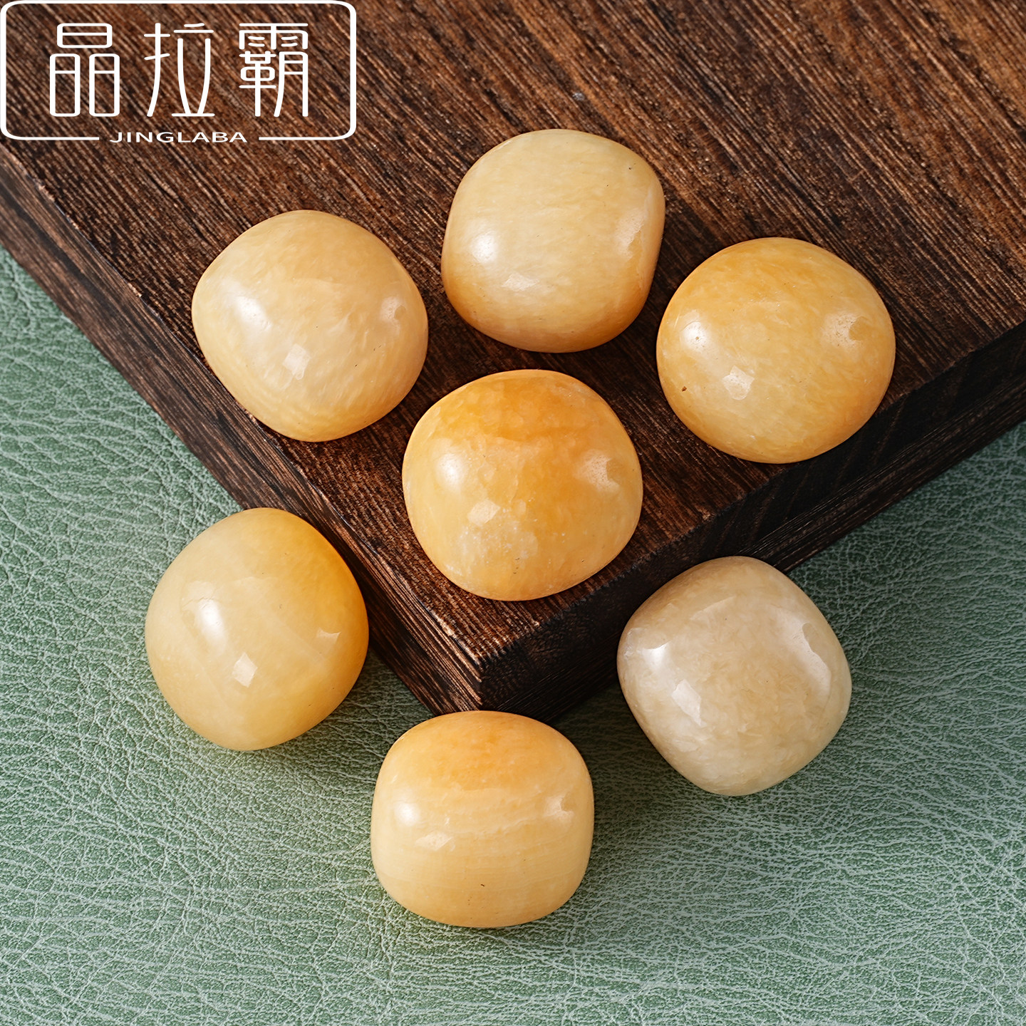 天然米黄玉滚石摆件松香黄金玉原石碎石矿物标本手把玩鱼缸造景石