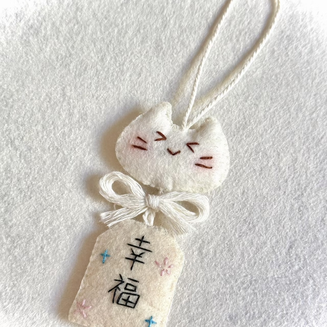 小红书同款不织布小猫咪diy幸运御守挂件手机链可爱钥匙扣礼物