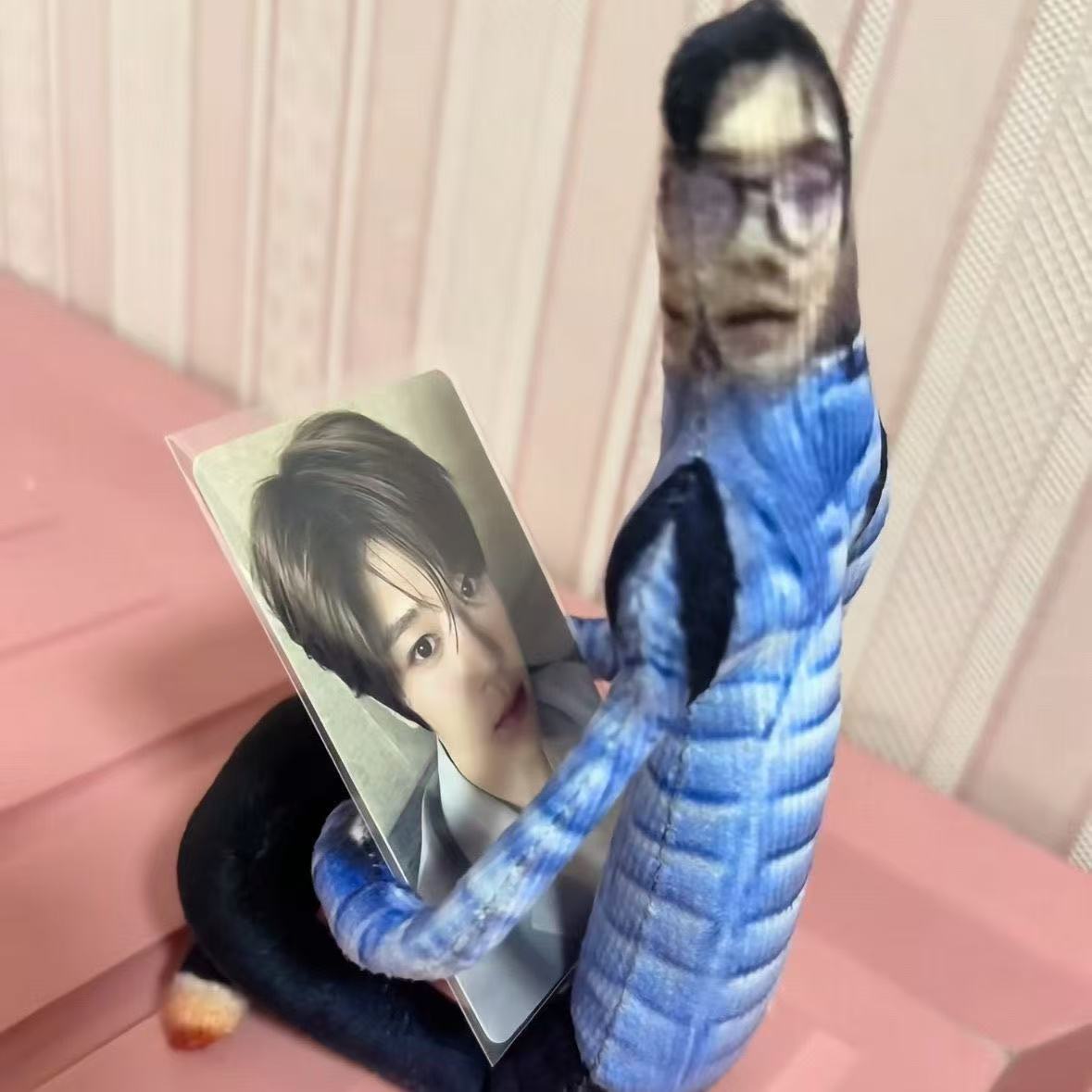 吴是温抽象老鼠干公仔nctwish四肢分离有铁丝骨架可摆造型玩偶