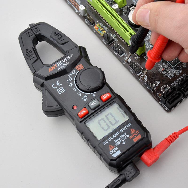 新品小型钳形表数字电流表家用电工万用表钳型表多功能数显式钳流