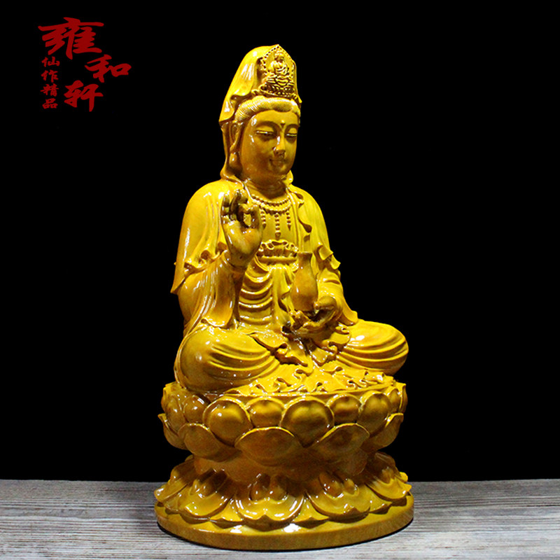 热销木雕a观音菩萨净瓶莲台观音金丝楠木工艺品木雕摆件红木镇宅