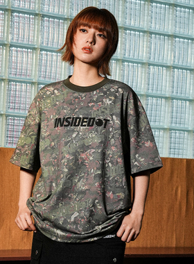 INSIDEDOT 中式迷彩短袖t恤男2026夏季新款潮牌男装260g重磅上衣