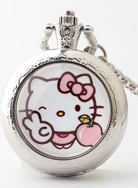 动漫HelloKitty服装怀表配饰怀表呆萌新款图案潮流怀表森女系男女