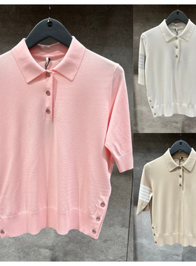 女士原单高尔夫服装针织衫26春夏百搭休闲运动t恤骷髅短袖上衣女