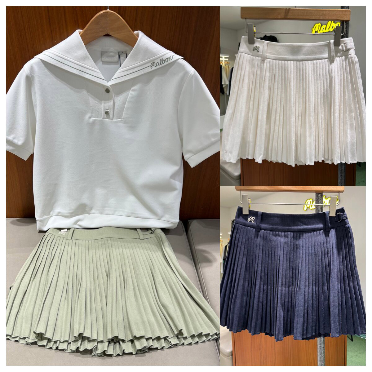 韩国高尔夫服装女士百褶短裙