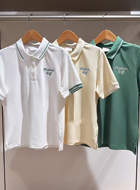 2025春夏韩版高尔夫球服女装短袖T恤POLO衫运动速干透气休闲百搭